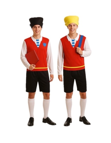 Fantasia de Estudante Loiro e Moreno Tamanho L - de alta qualidade, ideal para carnaval, festas temáticas e eventos especiais.